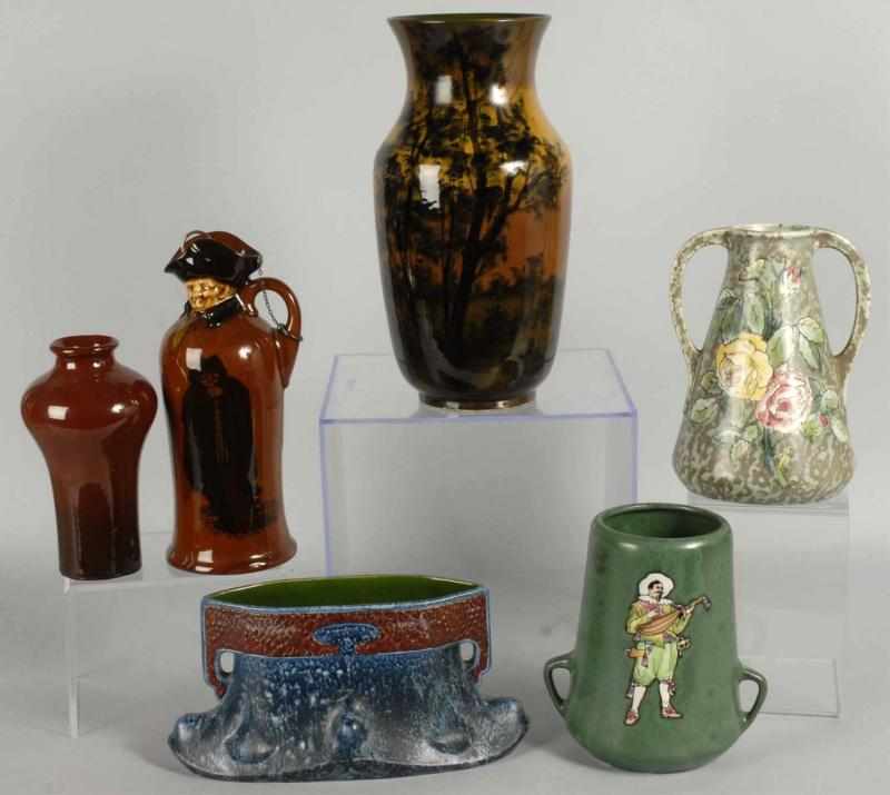 Appraisal: Lot of European Pottery Vases Planters Jugs Description Includes one