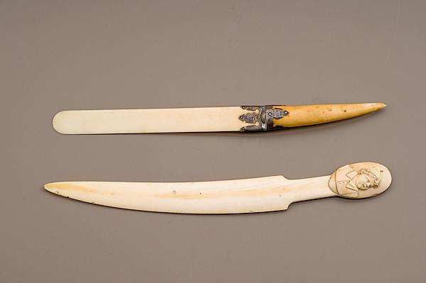 Appraisal: ENGLISH IVORY AND STERLING PAGE TURNER PLUS English th century