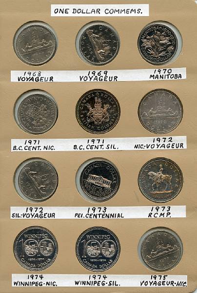 Appraisal: Canada Silver Dollar Commemorative Coins Voyageur through Tufted Puffin pieces