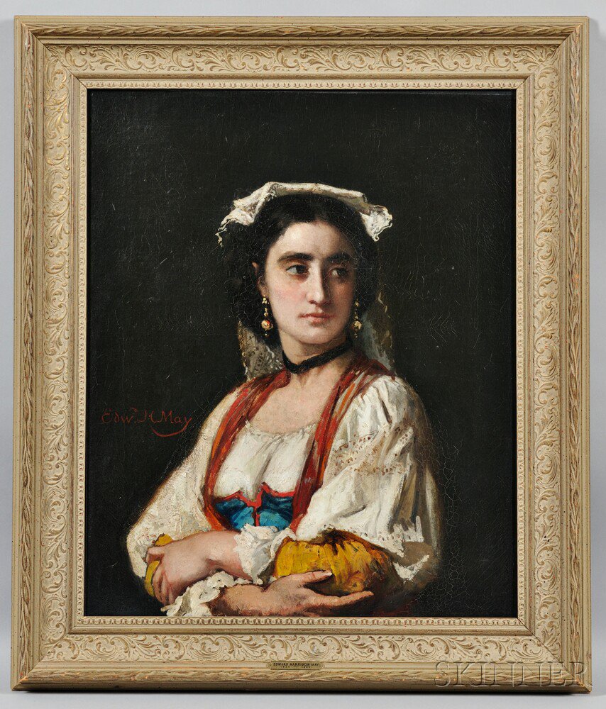 Appraisal: Edward Harrison May American - Portrait of a Neapolitan Woman