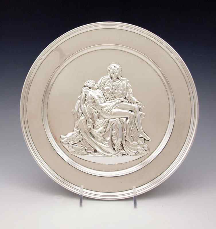 Appraisal: RICHARD COMYNS MICHELANGELO PIATA ENGLISH SILVER CHARGER Hallmarked London by