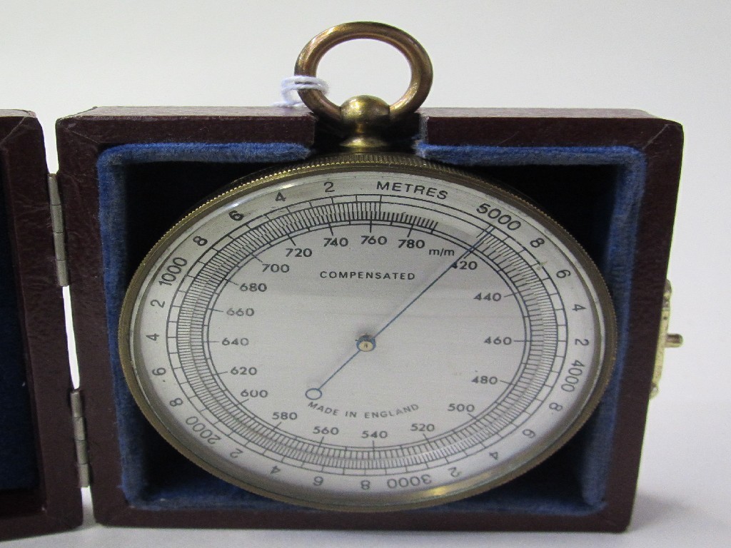 Appraisal: Compensation pocket barometer in case