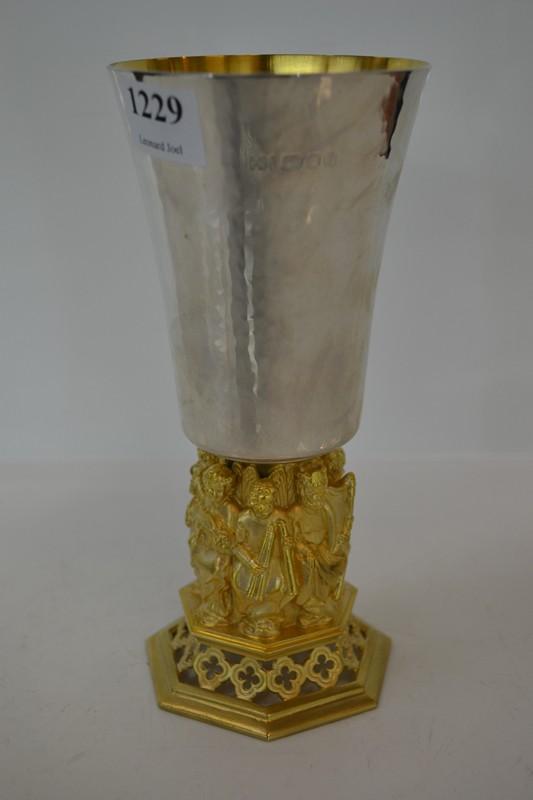 Appraisal: LIMITED EDITION OF AURUM STERLING SILVER GILDED GOBLET DATE OF