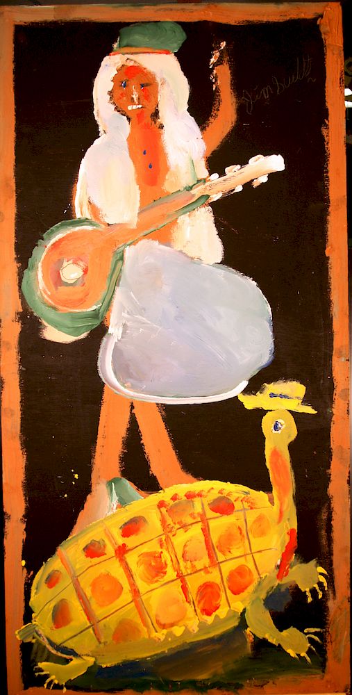 Appraisal: Outsider Art Jimmy Lee Sudduth Turtle Lady with Banjo Sudduth