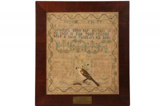 Appraisal: VERY EARLY IMPORTANT NEW YORK NEEDLEWORK SAMPLER FABULOUS NEEDLEWORK MEMORIAL