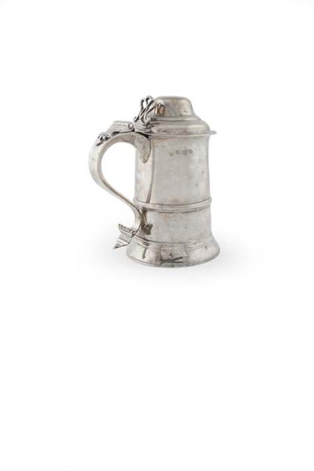 Appraisal: A George II lidded tankard J Sutton J Bult London