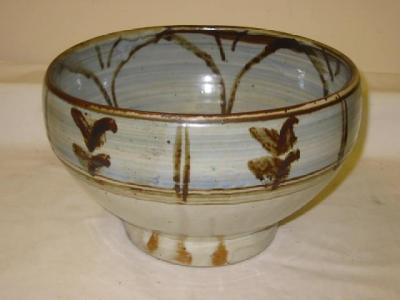 Appraisal: A LARGE WENFORD BRIDGE STUDIO POTTERY BOWL of circular form