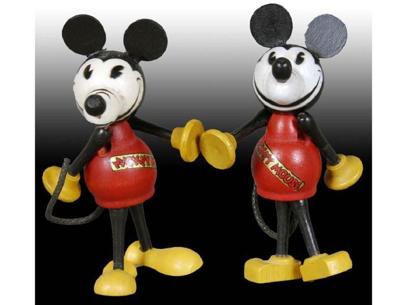 Appraisal: Lot of Mickey Mouse Wood Balancing Toys Description - ''