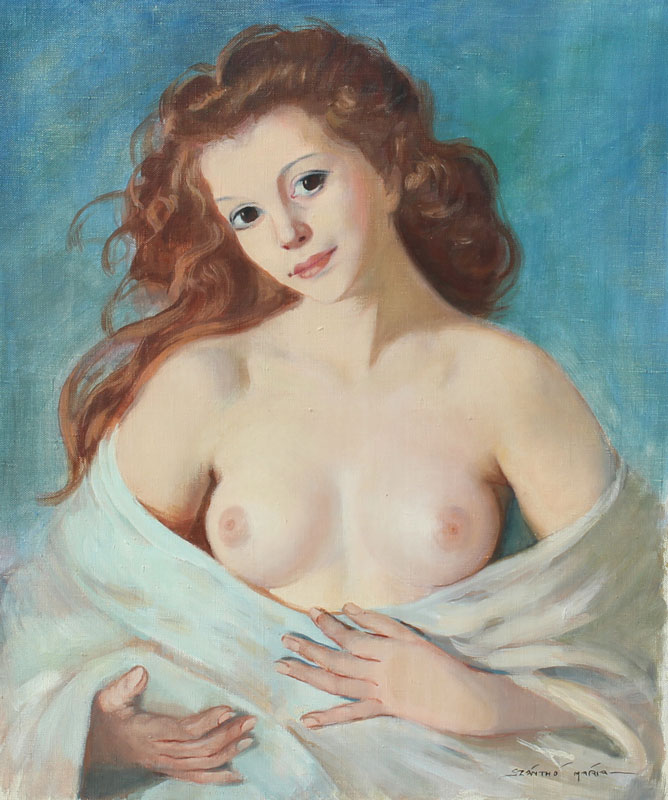 Appraisal: SZANTHO Maria Hungarian - Portrait of a Red-Headed Beauty Revealing