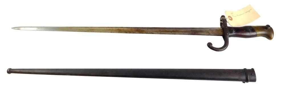 Appraisal: WEAPON French dated bayonet and scabbard for a Label rifle