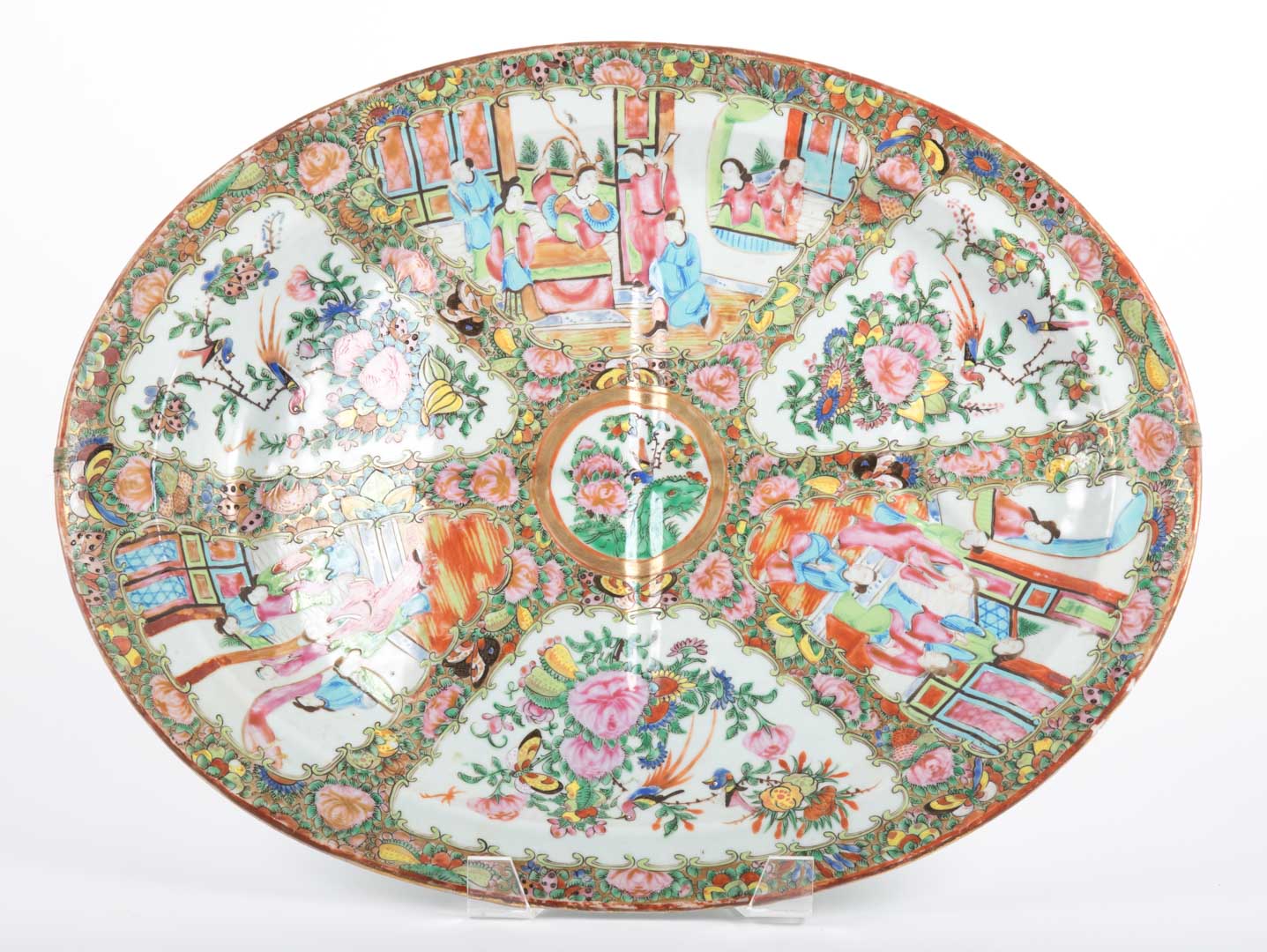 Appraisal: Chinese Export Rose Medallion porcelain platter fourth quarter- th century