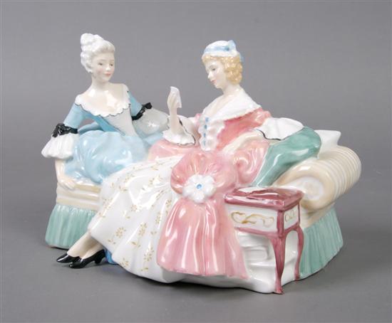 Appraisal: A Royal Doulton Porcelain Figural Group Width inches