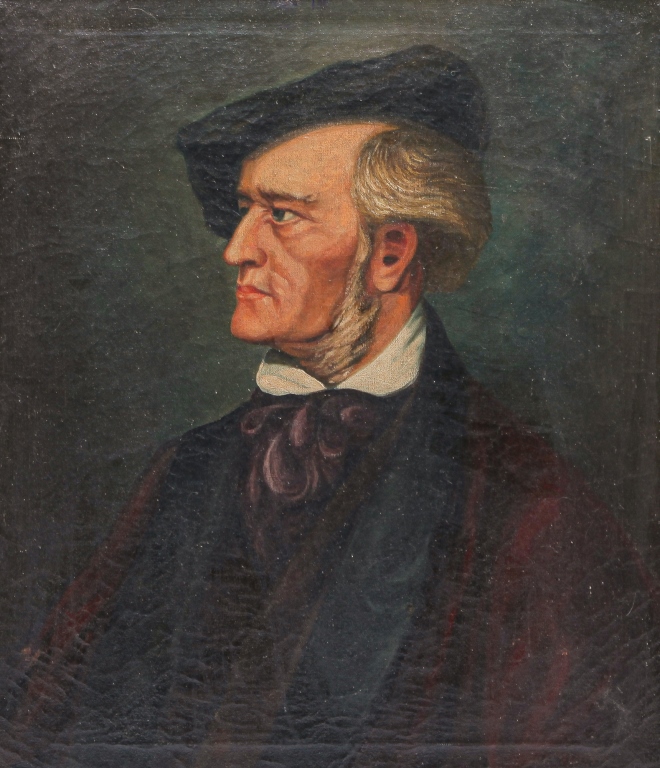 Appraisal: PORTRAIT OF RICHARD WAGNER Most likely American late th century