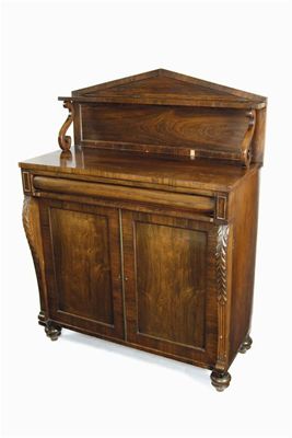 Appraisal: A William IV rosewood chiffonier fitted a frieze drawer above