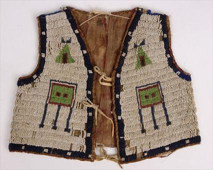 Appraisal: SIOUX BEADED-HIDE CHILD'S VEST in