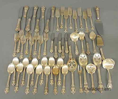 Appraisal: Sterling silver flatware service by Lunt in the Eloquence'' pattern