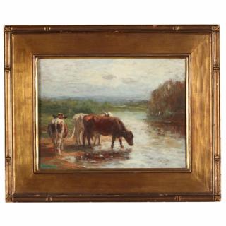 Appraisal: William Howe NY CT OH oil on panel bears the