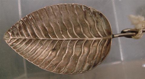 Appraisal: Georgian leaf form tea caddy spoon Joseph Tsaylor Bitmingham TO