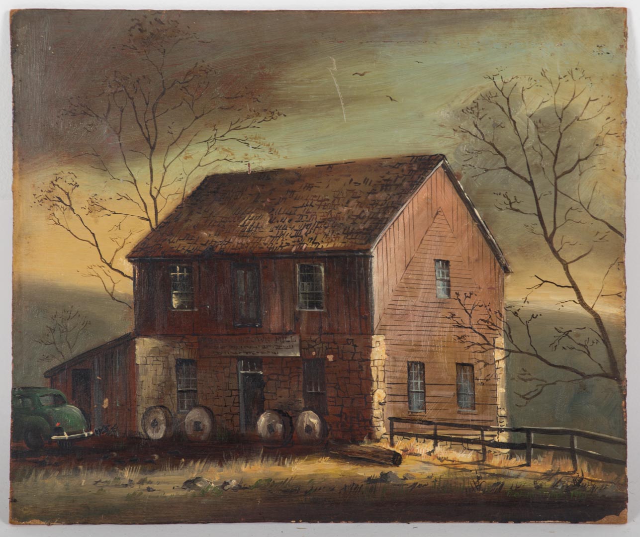 Appraisal: Melvin Miller Franklintown Mill oil on board Melvin Orville Miller