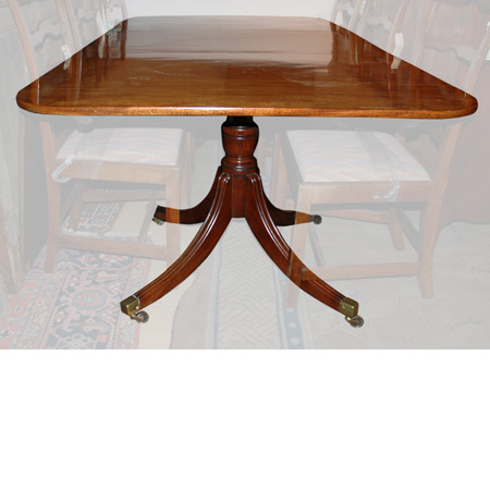 Appraisal: George III Mahogany Double Pedestal Dining Table Estimate -