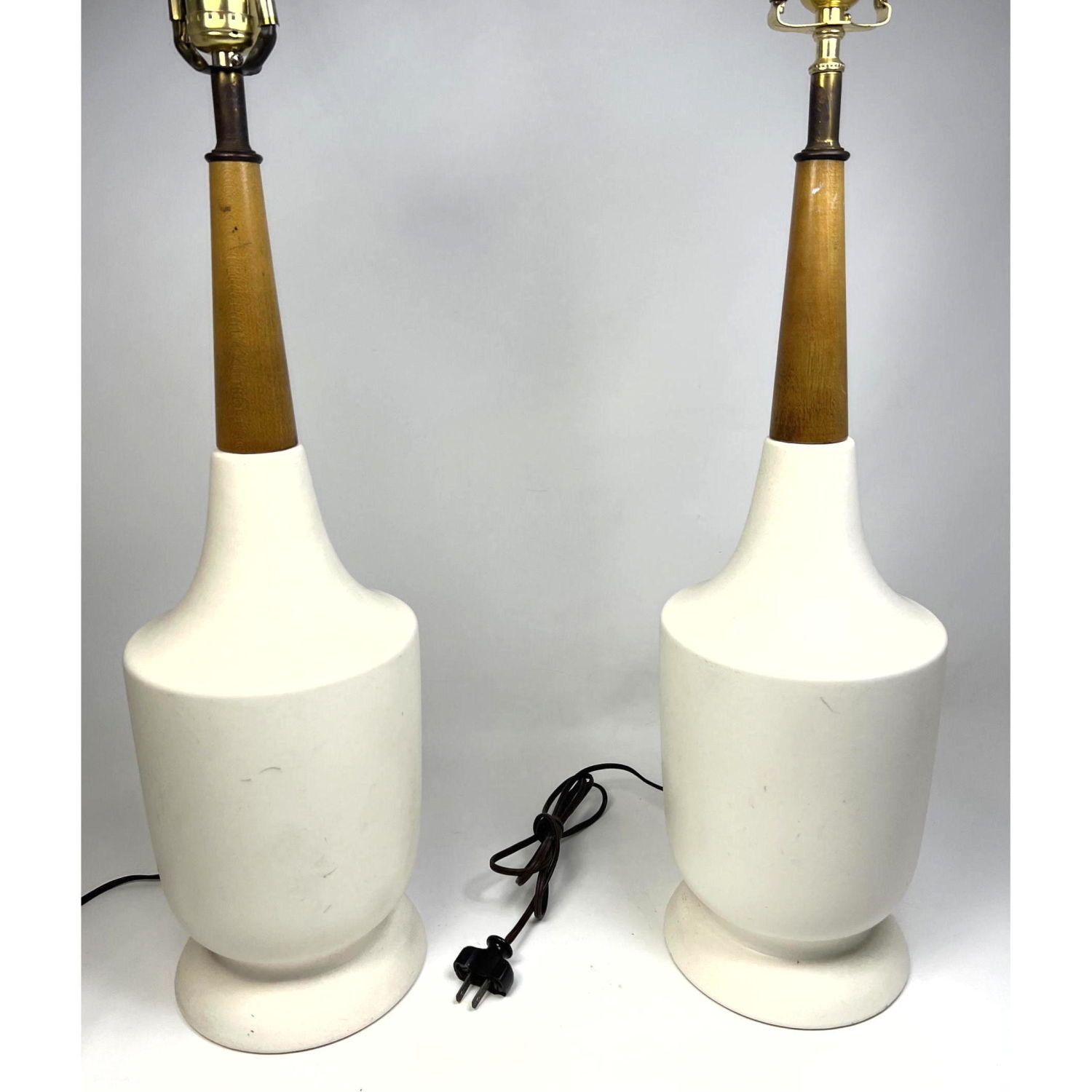 Appraisal: Pair Mid Century Modern Table Lamps Dimensions H inches W