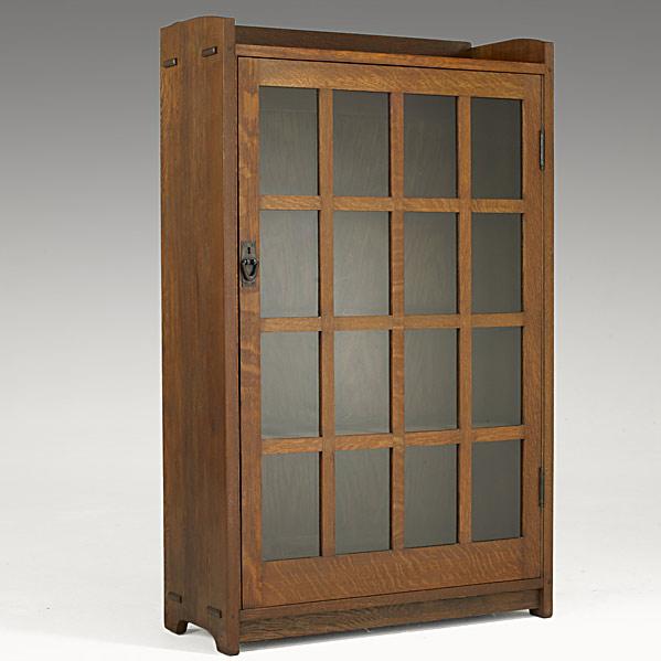 Appraisal: GUSTAV STICKLEYSingle-door bookcase no Paper label x x