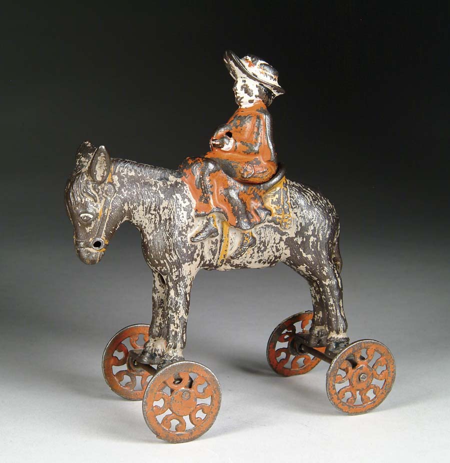 Appraisal: REMARKABLE GIRL RIDING SIDESADDLE ON MULE An obscure and rarely