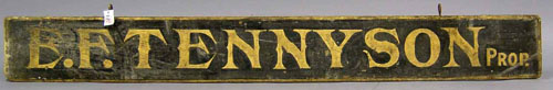 Appraisal: E F Tennyson Prop trade sign early th c h