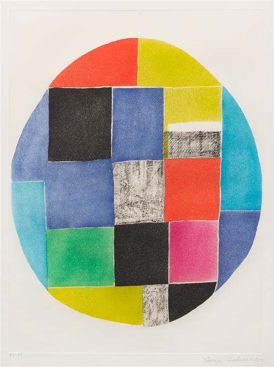 Appraisal: Sale Lot Sonia Delaunay-Terk Ukrainian - Untitled Circular Composition with