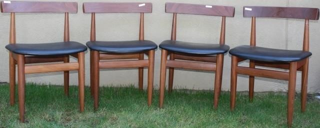 Appraisal: HANS OLSEN - DANISH FOR FREMROJLE SETOF SIDE CHAIRS BLACK