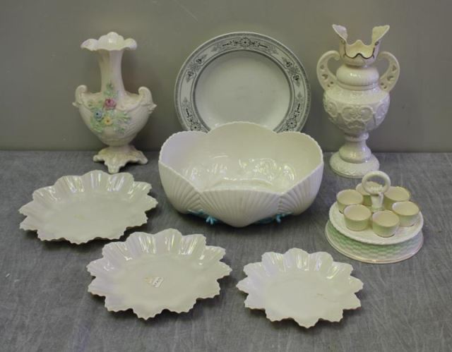 Appraisal: Lot of Belleek Wares Includes a green mark Belleek egg