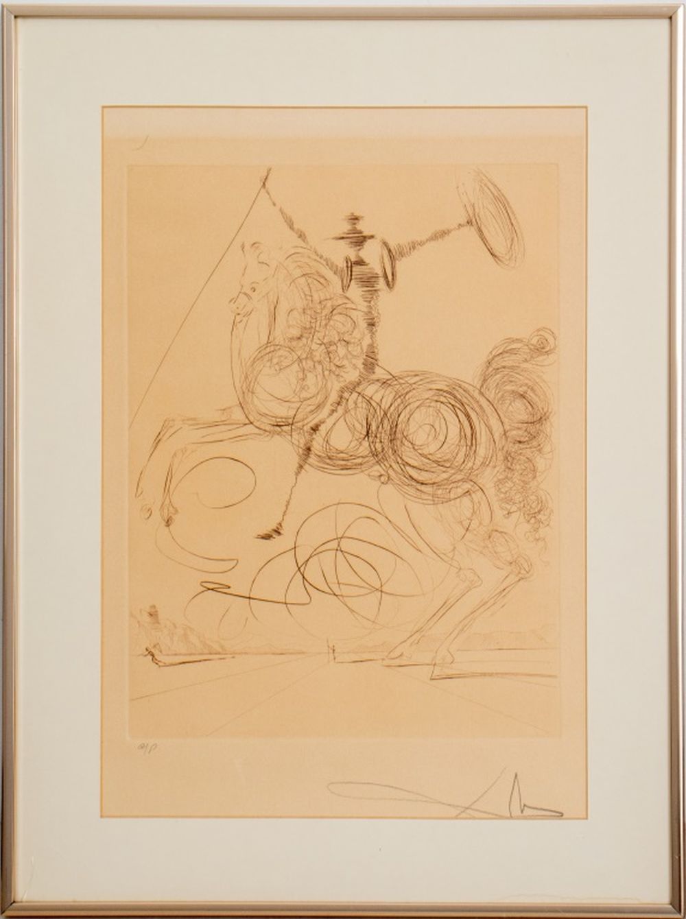 Appraisal: AFTER SALVADOR DALI DON QUIXOTE ETCHING After Salvador Dali Spanish