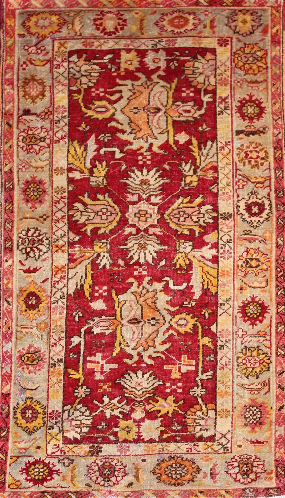 Appraisal: TURKISH OUSHAK RUG approx ' '' x ' retail tag