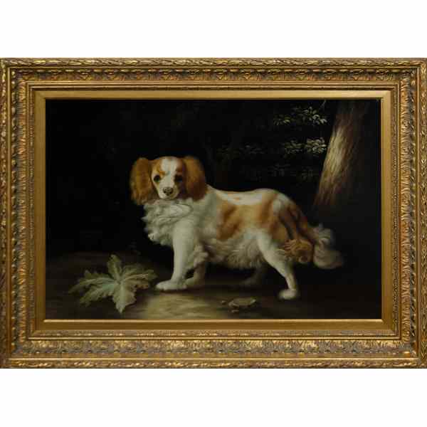 Appraisal: Large Painting of a Puppy American th century oil on