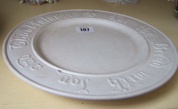 Appraisal: A Pugin style Parian ware bread plate th century probably