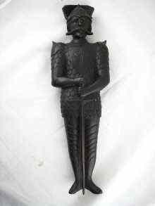 Appraisal: A th century oak carving of a Crusader knight in