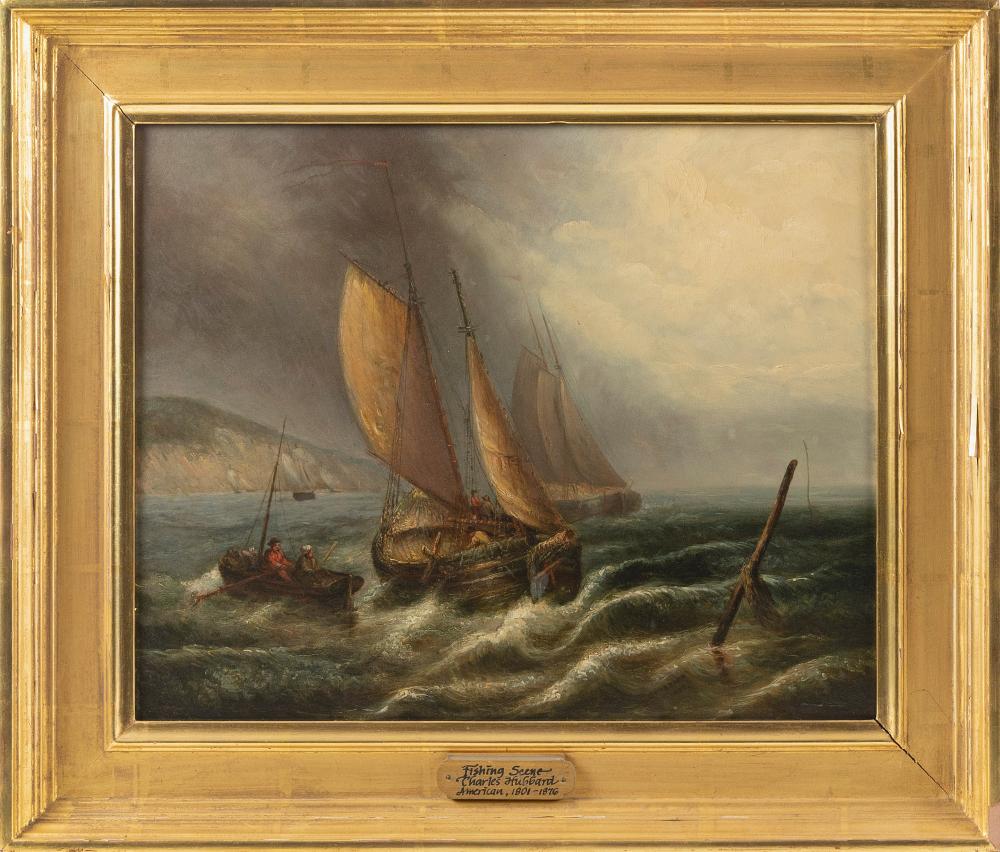 Appraisal: CHARLES HUBBARD Massachusetts - An exceptionally early th Century seascape