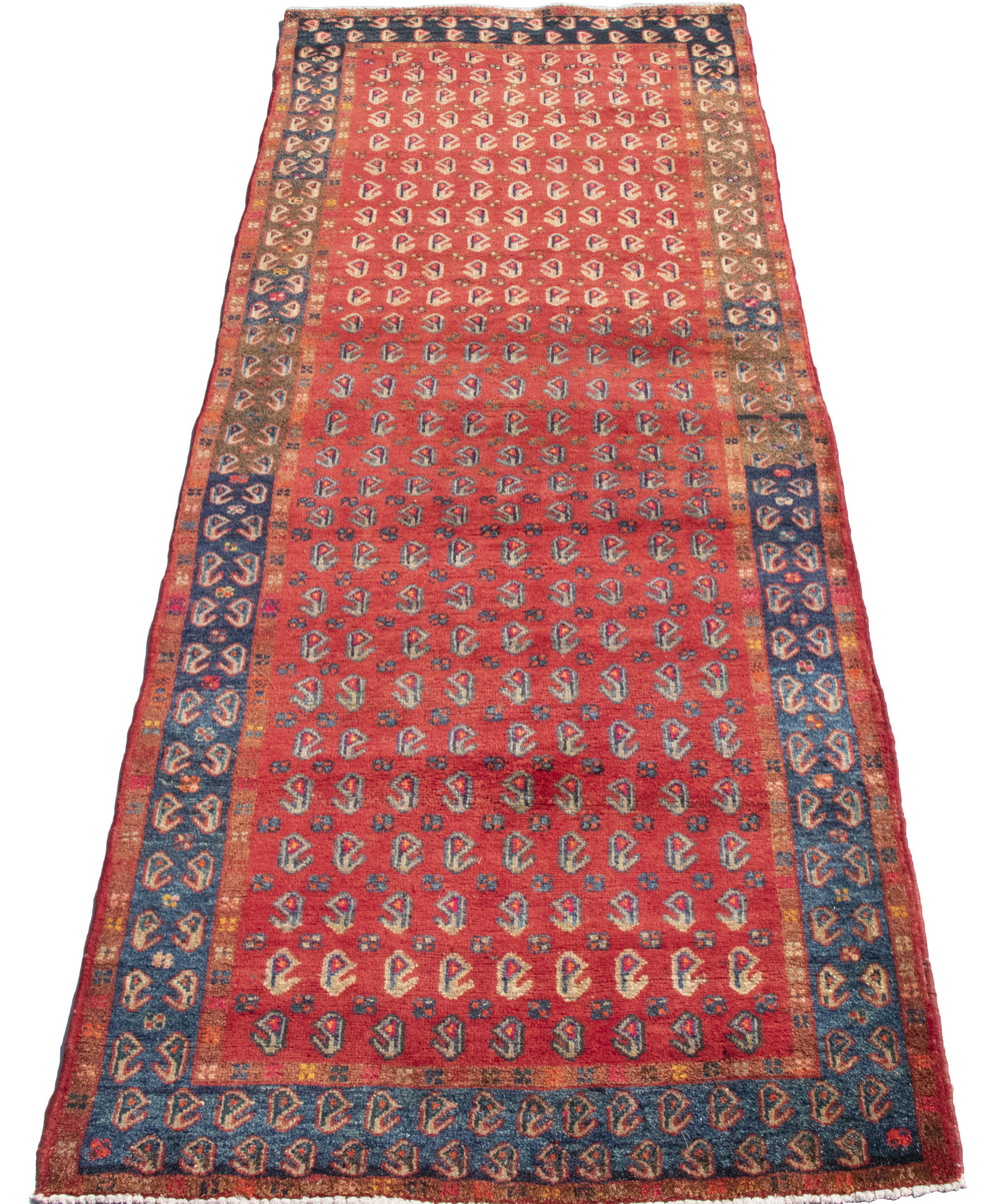 Appraisal: NORTHWEST PERSIAN LONG RUG ' X ' Staggered rows of