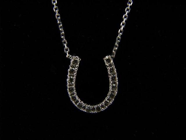 Appraisal: Lady's k WG Diamond Horseshoe Necklace