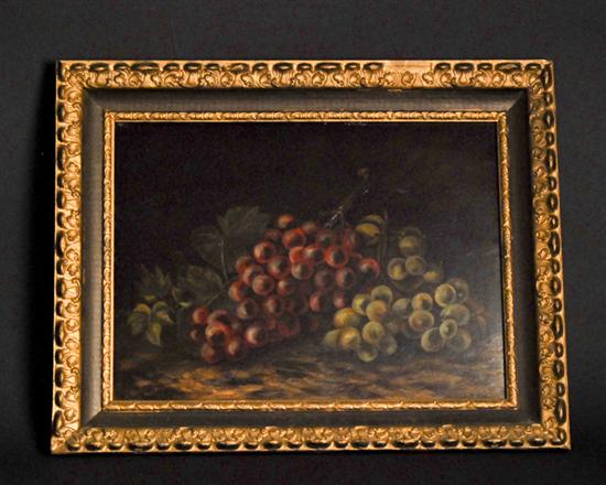 Appraisal: Unknown th C Still Life with Grapes an oil on