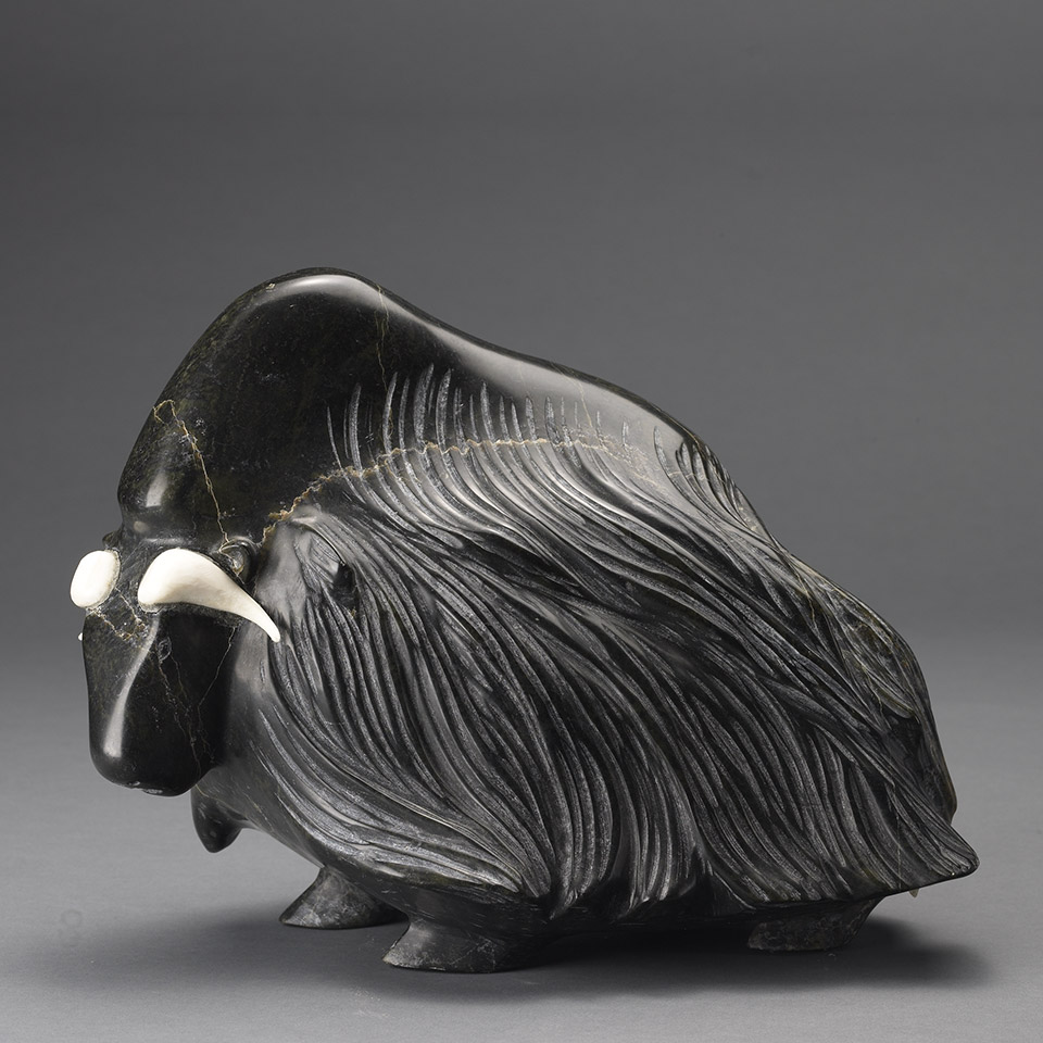 Appraisal: KANANGINAK POOTOOGOOK - E - Cape Dorset MUSK OX Soapstone