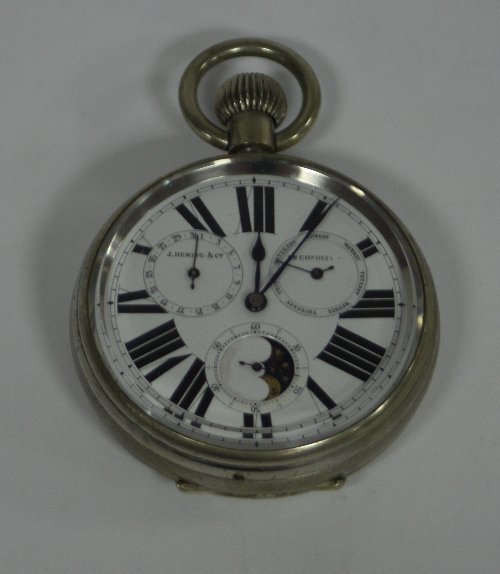 Appraisal: A Goliath pocket watch No by J Herring and Co