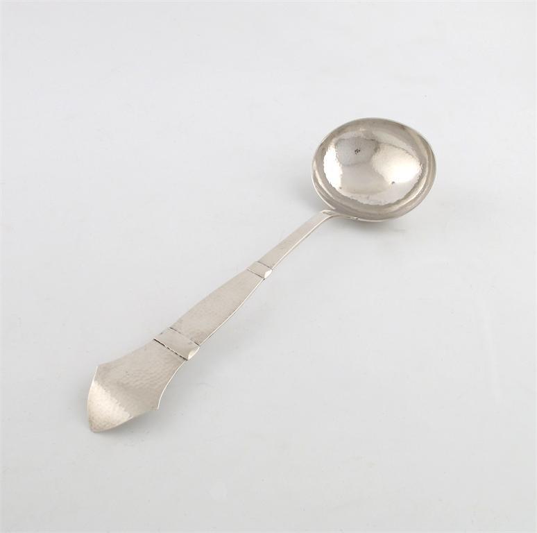 Appraisal: A Danish silver soup ladle