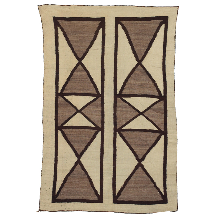 Appraisal: Navajo rug c finely woven geometric design minor wear ''