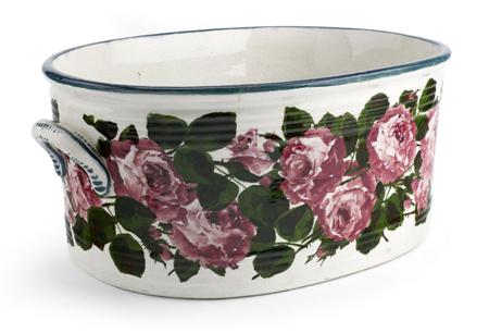 Appraisal: WEMYSS FOOTBATH CIRCA decorated by Karel Nekola with cabbage roses