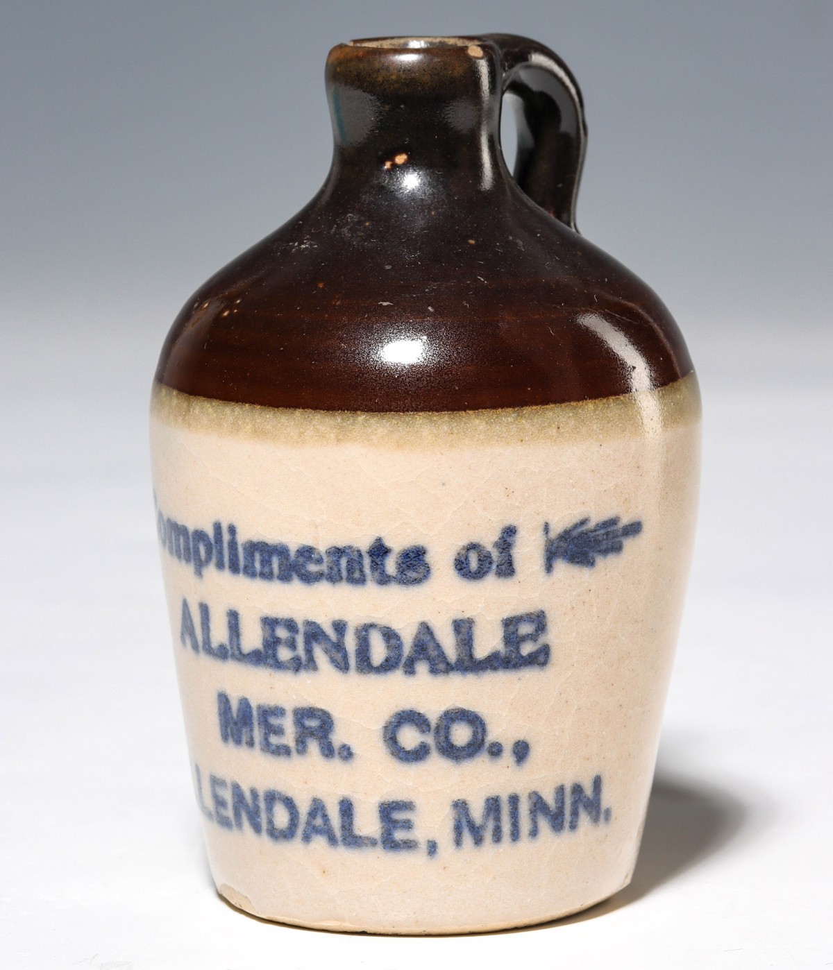 Appraisal: ALLENDALE MINNESOTA STONEWARE MINI JUG