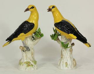 Appraisal: Pair of Meissen porcelain figural groups of Orioles th century