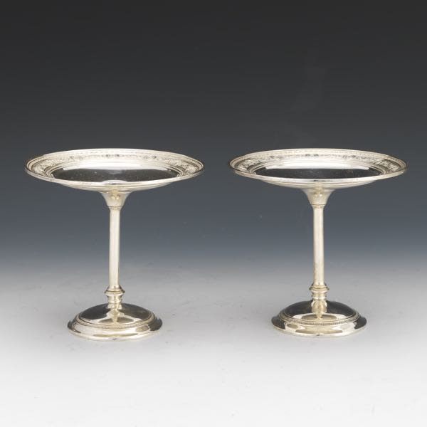 Appraisal: PAIR OF INTERNATIONAL STERLING WEDGEWOOD TAZZAS x each Marked to