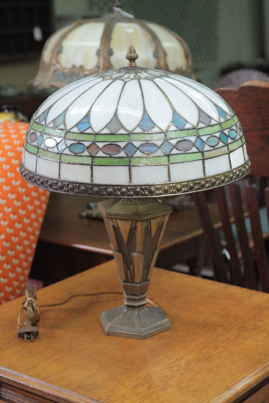 Appraisal: TABLE LAMP Unattributed Art Deco style lamp of tapered form