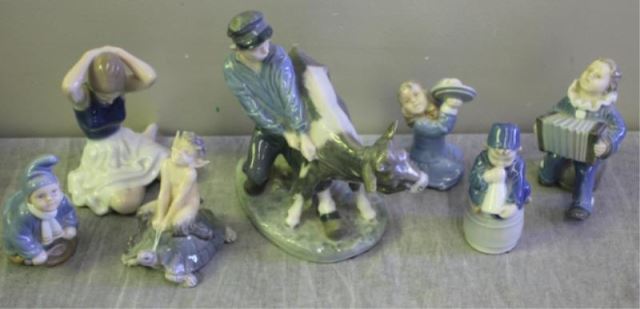 Appraisal: Lot of Royal Copenhagen Danish Porcelains Including figurines and containers